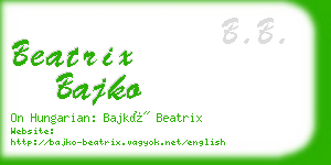 beatrix bajko business card